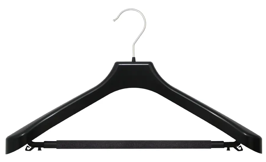 Plastové ramínko 38 cm – profilované s příčkou a molitanem, šířka 38 mm (výprodej)